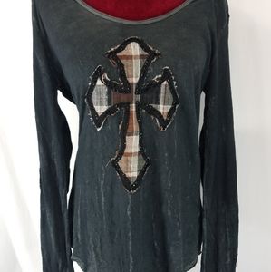 Beveled Stone womens Cotton Blouse large